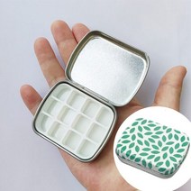 미니팔레트빈12 그리드 미니 수채화 상자 휴대용 물 컬러 팔레트 여행 그림 스케치 페인트 귀여운 스토리지, 01 No 1