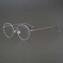 일본 초경량 안경 테 베타 티타늄 가벼운 나사없는 타원형 남성 여성