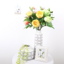 마쉬매리골드 조화 고속터미널 꽃 시장 블루밍 피오니 가지 72cm, GREEN (WT322011)