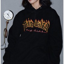 트레셔 Thrasher Flame 양기모 후드티