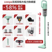 무선 충전 원룸청소기 가정용 핸디형 진드기 제거, 12000pa-무선 듀얼-10개세트+진드기제거