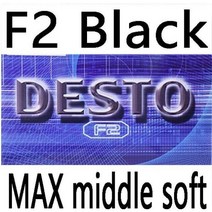 테니스 라켓 용품 original donic deto f2 탁구 고무 탁구 라켓 라켓 스포츠 탁구 패들, f2 블랙 맥스 ms