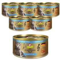 그라나타펫 심포니 6개세트 고양이 사료, 6캔, 100g, No.4 연어와칠면조