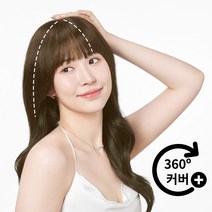 에이플랫 100% 인모 정수리 부분가발 앞머리 일체형 탈모 탑커버 25센치 2컬러 AF015 / W25, 1개, 라이트브라운