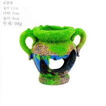 어항 장식 수조 조경 배경 청태 산호초 산호 진자 모방 해저 석수지가산, 와인 배럴
