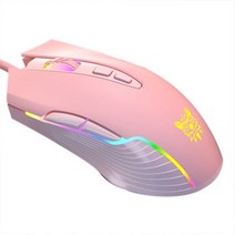 스타크래프트마우스 서든어택 버티컬 손목보호 RGB 백라이트 게임용 마우스 6단 조정 6400 dpi usb 유선 핑크 걸 게임 전용 마우스 노트북 컴퓨터 게이머용 81, 협동사, CW905 핑크