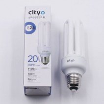 삼파장전구 엘타임 램프 20W 전구색 흰색, 주광색(쿨화이트), 1개