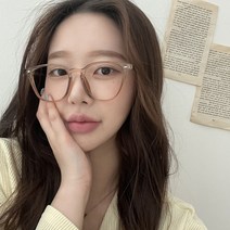 VANANA2 남녀 패션 라운드 슬림 뿔테 TR 안경테
