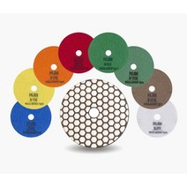 루비 건식용 폴리싱 패드, M10 백업패드, 1개