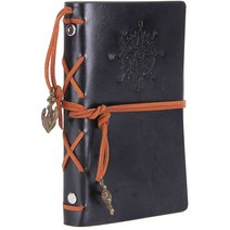 가죽 필기 저널 노트 EvZ 12.7cm(5인치) 빈티지 해상 나선형 빈 스트링 다이어리 메모장 스케치북 여행용, 02 7 inches_03 커피.