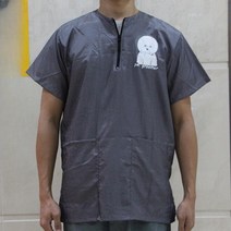 애견미용복 애견미용사 가운 앞치마 유니폼 강아지 미용 애견샵 작업복 남녀공용, 그레이, 1개