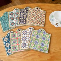 레인보우하우스 알마북유럽타일냄비받침, D