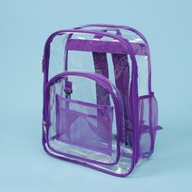 속보이는 투명 백팩 남녀공용 여름 PVC 퍼플 물놀이 여행