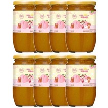 복음자리 입짧은햇님 복숭아챔 잼 460g 과일 청 퓨레 토스트 소스 홈카페 라떼 만들기, 8개