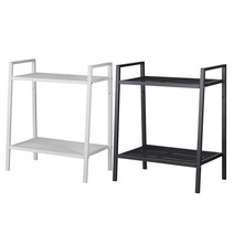 이케아 LERBERG 레르베리 2단 철제 선반 화분 진열대 뽁뽁이 안심포장, 화이트 (뽁뽁이 O)