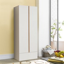 솜씨방가구 로엠 키높이 원서랍 옷장, 내추럴화이트