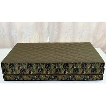 SEJEL.F (세젤에프) 3단 누빔 접이식 매트리스 HR스펀지 수면매트 싱글매트 카키 & 디지털 7.5CM, 카키 & 디지털 배색 [5oz]