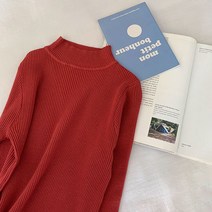 2021 가을 겨울 반목 쇼트 니트 니트 이너로 서양식 슬림 긴팔 이너 니트녀