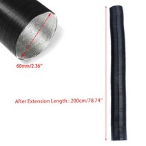 ㅡ공기 흡입구 배기 스트레치 골판지 호스 파이프 유연한 연소 25/42/60/76/90mm 베바스토 에버스패커 자, 04 200cmx6cm(LxID)