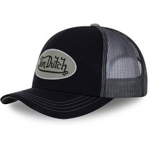 Von Dutch 남성용 야구 트러커 캡 블랙 및 그레이