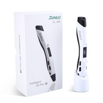 SUNLU SL-300 3D 펜 인쇄 8 레벨 디지털 속도 제어 노즐 쉬운 유지 보수 Creative Craft 만들기, 01 SL300-White_03 Eu