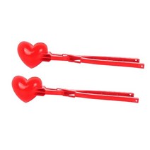 튼튼한 제설용품 눈치우기용 삽 1pc 겨울 눈덩이 제조 업체 모래 금형 도구 스노우 볼 메이커 재미 있은 소형 눈싸움 야외 스포츠 장난감 무작위 컬러, [05] 30X8cm Heart