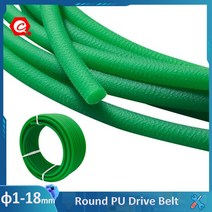 컨베이어벨트 부품 화물 승강용 기계 부속 섬유 dia1.5mm - 18mm를 위한 1-5meters 둥근 폴리우레탄 컨베이어 드라이브 벨트 pu 녹색 거친 표면 전송 벨트, 그는 2mm, 2미터