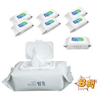 JaewooYa 장난감 소독티슈 북티슈 알코올 살균 물티슈, 8개, 72P * 8개