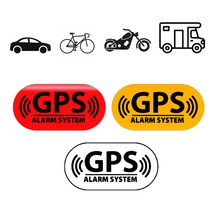 피트인 자전거 GPS 스티커 반사 킥보드 도난방지 경고 문구 보안, GPS알람스티커(레드)