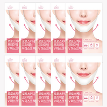 로로스키니 프리미엄 하이드로겔 턱 v 브이라인 리프팅 팩 10팩 LS0125, 1개, 10팩(팩당1입)