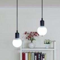 조명프라자 랜디 2등 팬던트 식탁등 주방등, 블랙