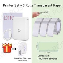 Niimbot-D110 미니 포켓 감열식 라벨 메이커 기계 올인원 DIY 날짜 스티커 다양한 용지, Add 3 rolls paper16_CHINA
