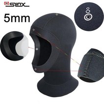 스쿠버 다이빙 스킨 스쿠버 모자 서핑 후드 5mm 네오프렌 다이브 캡 냉수 스포츠 캡, 5mm 블랙, xxl