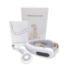 EMS 마이크로 전류 페이셜 리프팅 머신 뷰티 스킨 케어 마사지기 이중턱 V 모양 슬리밍 진동 장치, 04 white with box
