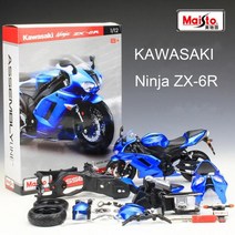 Maisto 1/12 112 스케일 야마하 호환 YZ 450 F 오프로드 모토크로스 바이크 오토바이 조립 디스플레이 소장 모델 키즈 장난감, [05] Kawasaki Ninja ZX-6R
