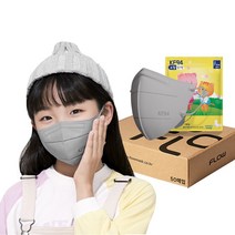 플로우마스크 플로우 KF94 마스크 귀안아픈 숨쉬기편한 새부리형 소형 50매입 1개, 50매, 그레이