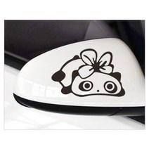 사이드미러 기스카바 남매판타 데칼스티커 K7 기스스티커 특이한 산타페 유니크 레이 K5, 블랙