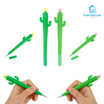 선인장 볼펜 귀여운 디자인 뚜껑 펜 필기용 학생 신학기 선물 판촉물, 100개, 분홍