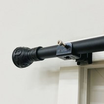 편한리빙 못없이 다는 커튼봉 브라켓 + 25mm커튼봉 세트, 블랙 250~360cm