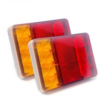 12pcs 방수 내구성 자동차 트럭 led 후면 테일 라이트 경고 조명 캐러밴 트레일러 ute 캠퍼 atv 보트에 대 한 후면 램프, 2개