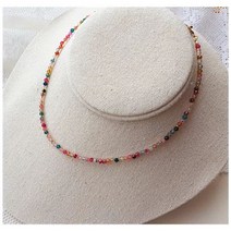 천연 원석 비즈 에메랄드 여성 패션 초커 목걸이 반지 팔찌