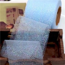 6cm 5 야드 심포니 실버 도트 메쉬 곱슬 무지개 얇은 명주 그물 액세서리 선물 DIY 공예 웨딩 스마스 핑크118685, 12cm x 5yards, Light blue, Light blue