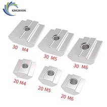 알루미늄프로파일 프로파일부품 플로어잭 KINGROON-100pc 50pc M4 M5 M6 T 블록 사각 너트 T-트랙 슬라이딩, 04 20s-m6_02 50PC Nuts