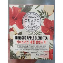 피코크 PEACOCK 히비스커스 애플 블렌드 티 7g 루이보스 사과 블렌딩 티백 티타임, 2개