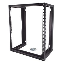 CNAweb 12U 벽 마운트 오픈 프레임 48.3cm(19인치) 서버 장비 랙 30.5cm(12인치) 깊이 - 블랙