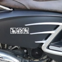 Dont Touch My Motorbike 바이크 바이크 바이크 오토바이 액세서리 Waring Mark Decals 비닐 방수 16cm x 5cm, [01] silver white
