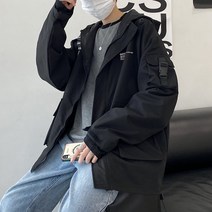 남자트렌치코트코디 남성 봄가을 계절 트렌드 와이드 루즈핏 캐쥬얼 커플룩 건달카리스마 운동 카고 재킷 2054869073