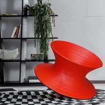 스핀체어 팽이 회전 오뚜기 의자 카페 라운지 야외, 66x82x59cm 화이트