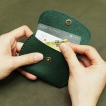 바보사랑 수제 가죽 항아리 미니지갑 네이처 카드지갑.에치펠레