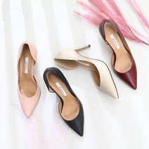 트렌드온 T88883 오픈슈즈 소가죽 사이드오픈힐 데일리 8cm